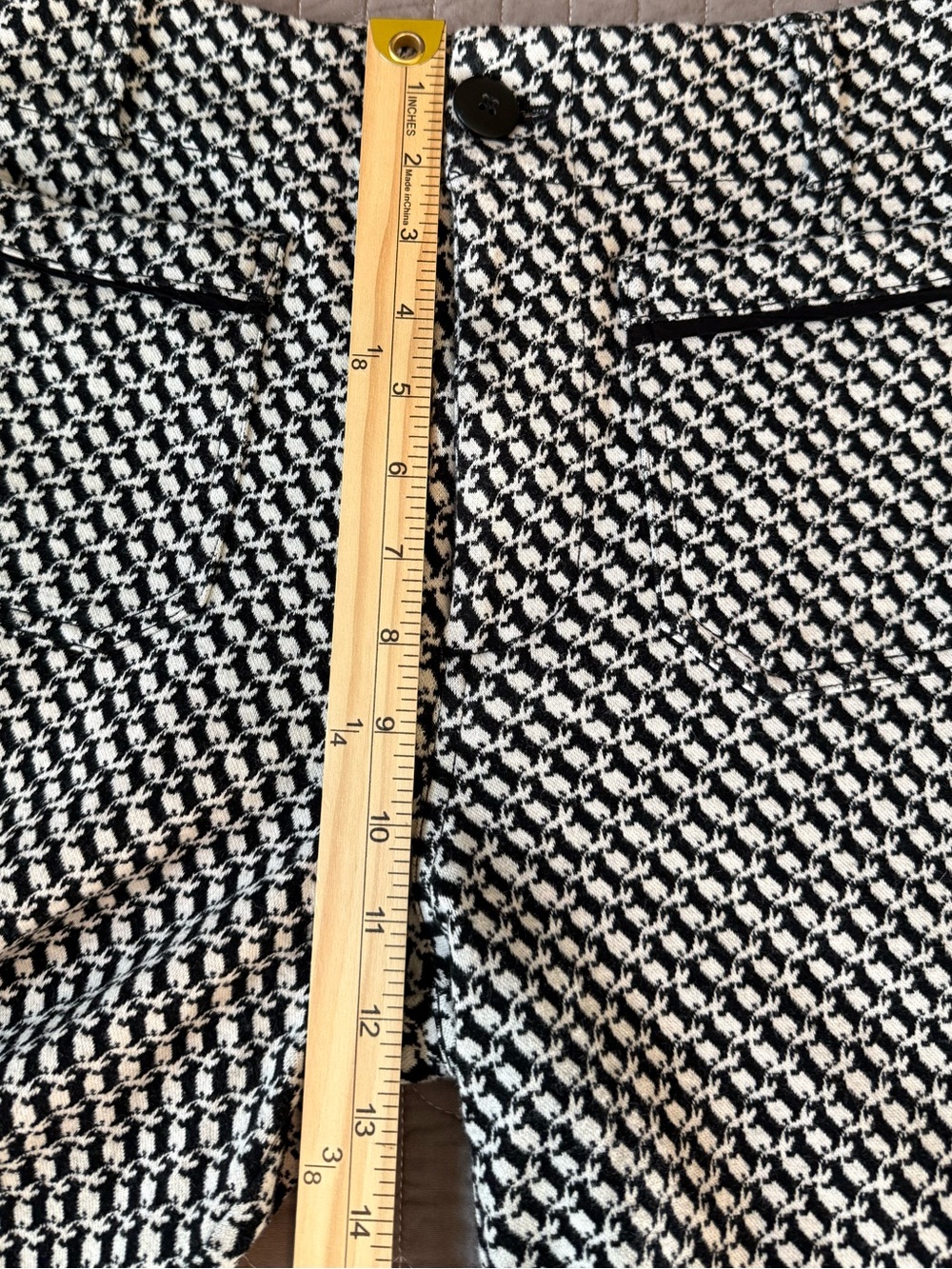 Maeve The Colette Knit Black & White Wide-Leg Patterned Pants! - Picture 11 of 13